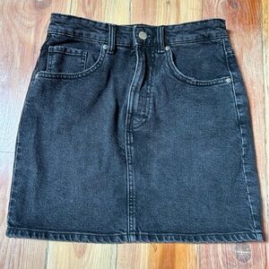Black Denim Mini Skirt Zara